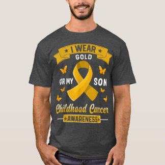 Camiseta Eu Visto Dourado Para A Consciência Do Cancer Da M