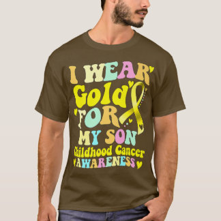 Camiseta Eu Visto Dourado Para A Consciência Do Cancer Da M