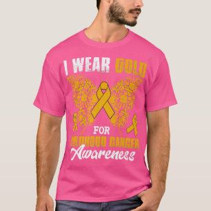 Camiseta Eu Visto Dourado Para A Consciência Do Cancer Infa