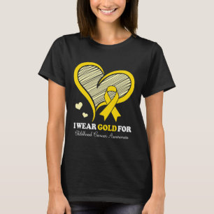 Camiseta Eu Visto Dourado para a Esperança e o Apoio do Can