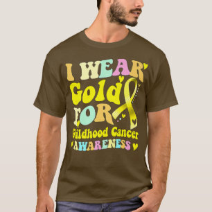Camiseta Eu Visto Dourado Para A Fita De Consciência Do Can