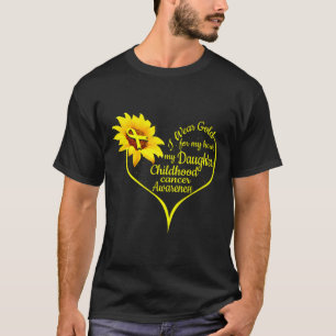 Camiseta Eu Visto Dourado Para A Minha Filha Cancer De Infâ
