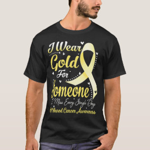 Camiseta Eu Visto Dourado Para Alguém Que Conhece O CANCER
