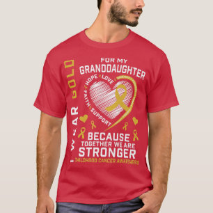 Camiseta Eu Visto Dourado para o Cancer da minha neta