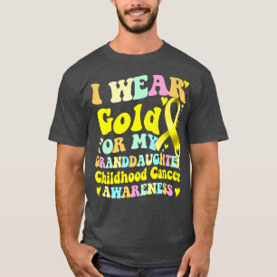 Camiseta Eu Visto Dourado para o Cancer da minha neta