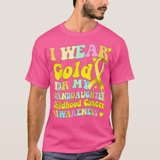 Camiseta Eu Visto Dourado para o Cancer da minha neta