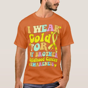 Camiseta Eu Visto Dourado Para O Cancer De Infância Do Meu