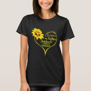 Camiseta Eu Visto Dourado para o Cancer de infância do meu