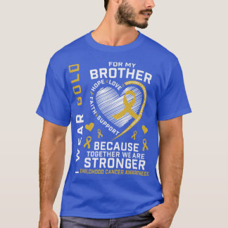 Camiseta Eu Visto Dourado Para O Cancer De Infância Do Meu