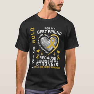 Camiseta Eu Visto Dourado Para O Meu Melhor Cancer De Infân