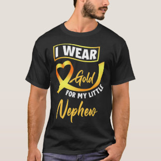 Camiseta Eu Visto Dourado Para O Meu Pequeno Cancer De Infâ