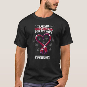 Camiseta Eu Visto Esposa Borgonha Múltipla Sensibilização p