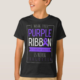 Camiseta Eu Visto Esta Fita Roxa Para A Sobredosagem Do Meu