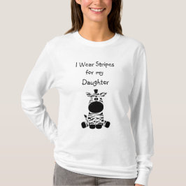 Camiseta Eu Visto faixas para minha filha EDS Sensibilizaçã