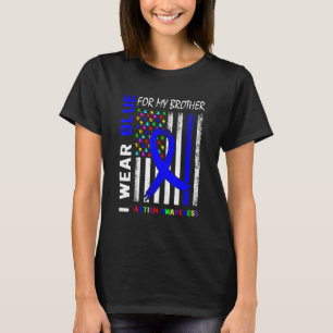 Camiseta Eu Visto Fita Azul Para Minha Consciência Do Autis