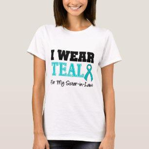 Camiseta Eu Visto Fita De Teal Para Minha Irmã.