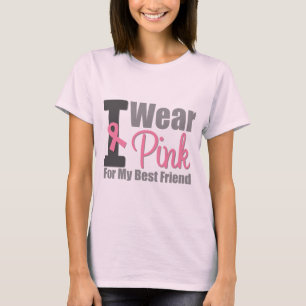 Camiseta Eu Visto Fita Rosa Para Meu Melhor Amigo