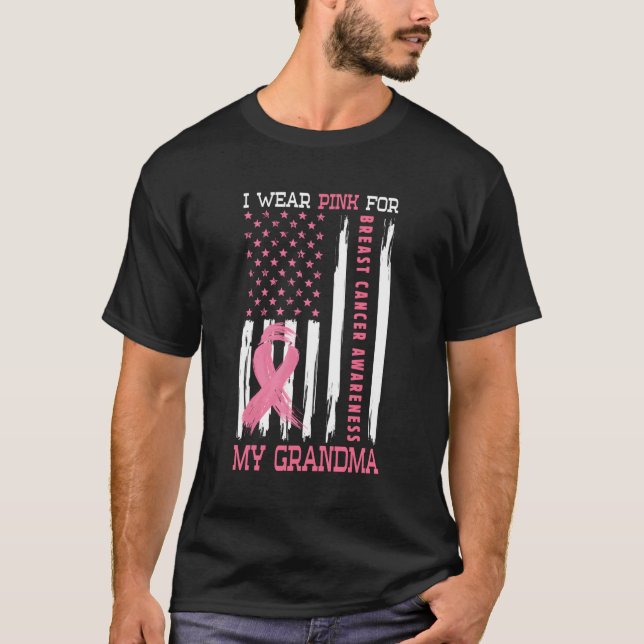Camiseta Eu Visto K Para Minha Avó Conhecer O Cancer (Frente)
