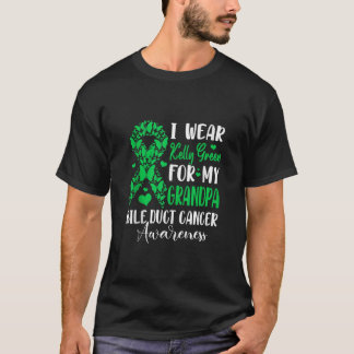 Camiseta Eu Visto Kelly Green Para O Meu Avô Bile Duct Canc