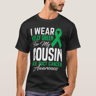 Camiseta Eu Visto Kelly Green Para O Meu Cancer Primo Bile