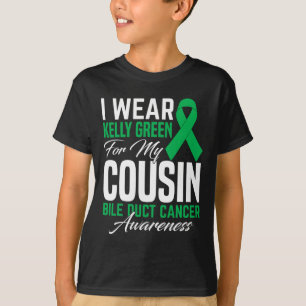 Camiseta Eu Visto Kelly Green Para O Meu Cancer Primo Bile
