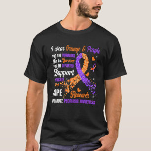 Camiseta Eu Visto Laranja E Roxo Para A Psoríase Dos Guerre