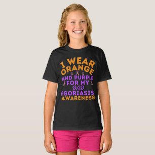 Camiseta Eu Visto Laranja E Roxo Para Meu Pai Personalizáve