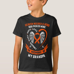 Camiseta Eu Visto Laranja Na Memória Do Meu Avô Leucemia Aw