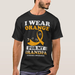 Camiseta Eu Visto Laranja Para A Consciência Da Leucemia Do