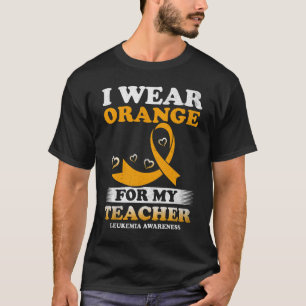 Camiseta Eu Visto Laranja Para A Consciência Da Leucemia Do