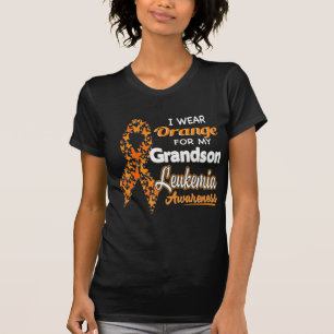 Camiseta Eu visto laranja para a consciência do meu neto Le