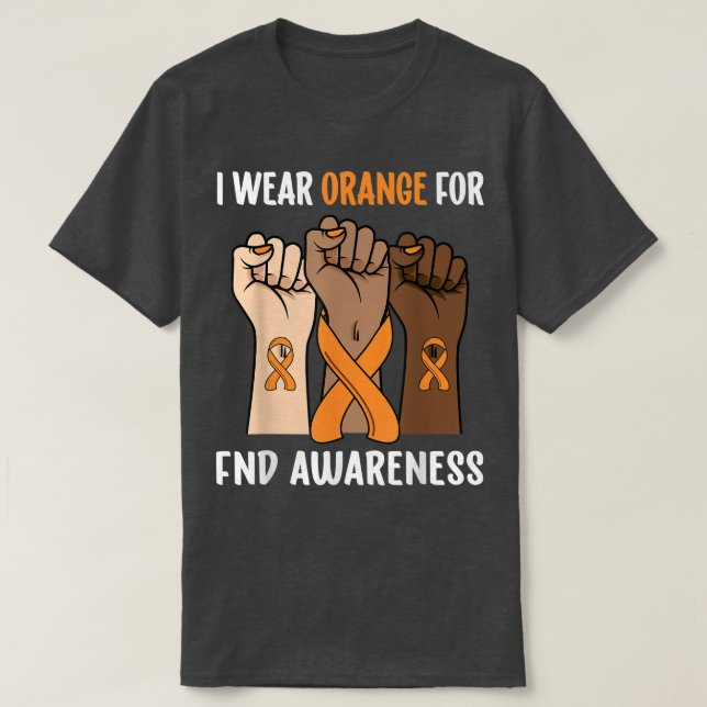 Camiseta Eu Visto Laranja Para A Consciência FND (Frente do Design)