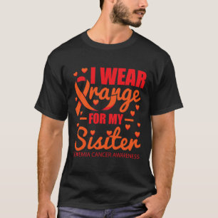 Camiseta Eu visto laranja para a Leucemia Irmã