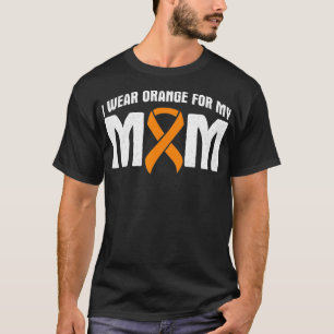 Camiseta Eu Visto Laranja Para A Mãe Cancer de rim