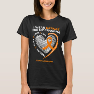 Camiseta Eu Visto Laranja Para A Minha Avó, Cancer De Leuce