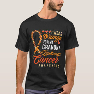 Camiseta Eu Visto Laranja Para A Minha Avó, Cancer De Leuce