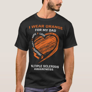 Camiseta Eu Visto Laranja Para A Minha Família Pai, Supo De