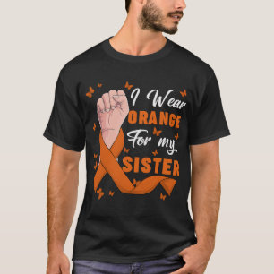 Camiseta Eu Visto Laranja Para A Minha Irmã Leucemia, Lua D