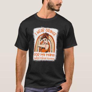 Camiseta Eu Visto Laranja Para A Minha Mãe Esclerose Múltip