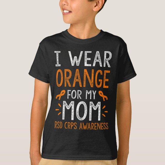 Camiseta Eu Visto Laranja Para A Minha Mãe Guerreira Rsd Cr (Frente)