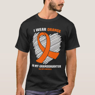 Camiseta Eu Visto Laranja Para A Minha neta Rsdcrps Awarene