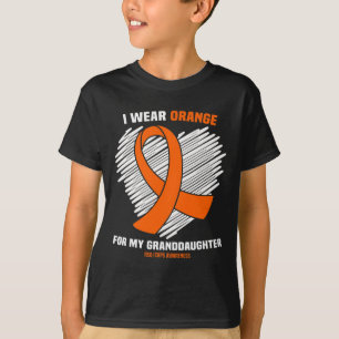 Camiseta Eu Visto Laranja Para A Minha neta Rsdcrps Awarene