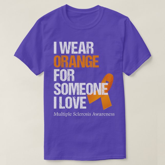 Camiseta Eu Visto Laranja Para Alguém Que Eu Amo Múltiplos  (Frente do Design)