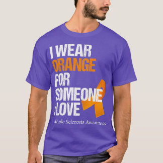 Camiseta Eu Visto Laranja Para Alguém Que Eu Amo Múltiplos
