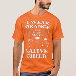 Camiseta Eu Visto Laranja Para Cada Criança Nativa American