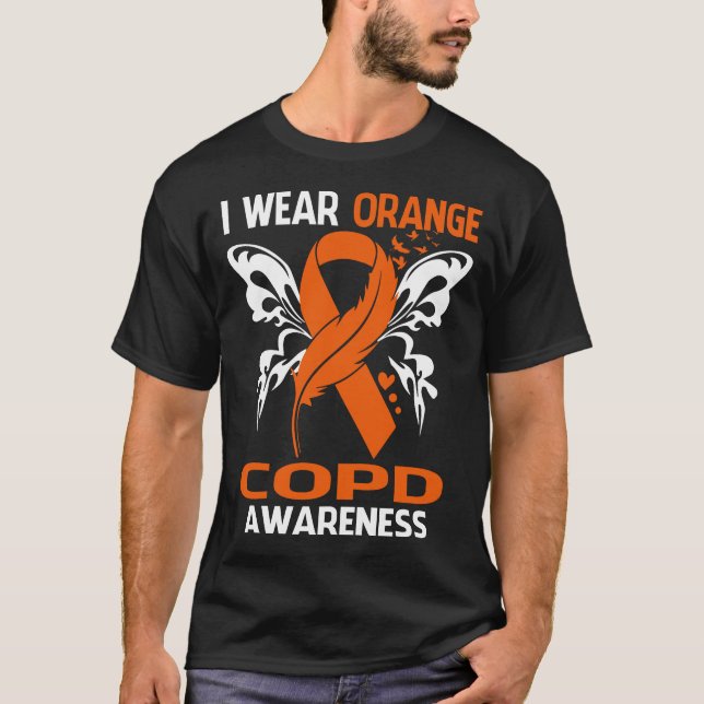 Camiseta Eu Visto Laranja Para Consciência da Polícia (Frente)