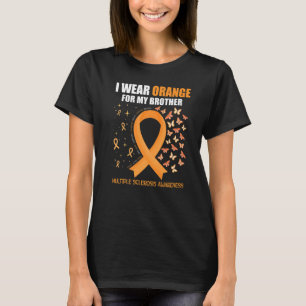 Camiseta Eu Visto Laranja Para Meu Irmão Esclerose Múltipla