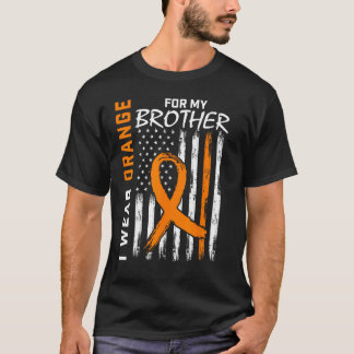 Camiseta Eu Visto Laranja Para Meu Irmão Leucemia Sensibili