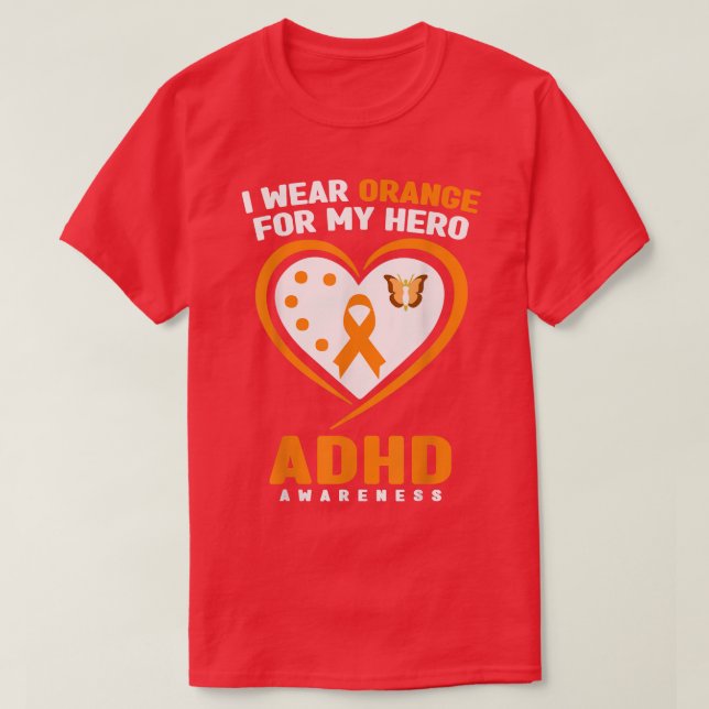 Camiseta Eu Visto Laranja Para Meu Mês De Consciência Hero  (Frente do Design)