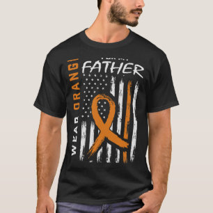 Camiseta Eu Visto Laranja Para Meu Pai Leucemia Sensibiliza